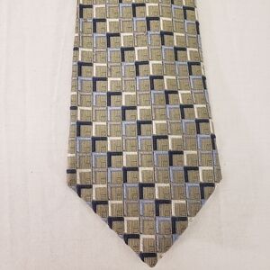 Nautica Gold and Blue Tie 100% Silk